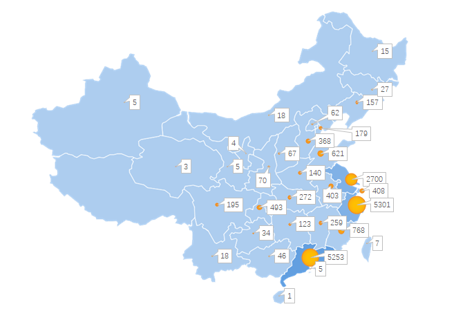压铸厂数量分布图